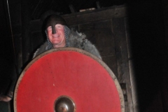 Known as "Leif the Lucky",  Erik's famous son visited North America around 1000AD. Here we find a tourist, myself, dressed as Erick would have defending his home and land.