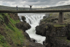 There is so much water in Iceland from the melting  snow year round. Yes that is me on the bridge.