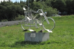 Tired of riding that bike all the time.  Make it into art. At least someone did.