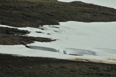 You can see how thick the ice is still from the winters snow pack..