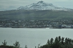 The town of Akureyi is Iceland's fourth largest city. Even though Akureyri is only 40 miles from the Arctic Circle  is  not very  sunny but enjoys a mild climate in spite of its location.