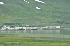 Our destination the fishing village of Dalvik in the distance.