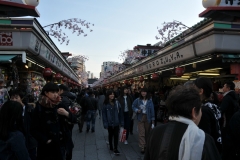 The street leading from the Thunder Gate to the Temple itself is lined with small shops selling souvenirs. These shops themselves are part a living tradition of selling to Pilgrims who walked to Senso-ji.