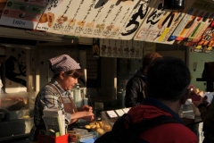 One of the many food stalls