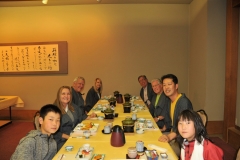 We dressed for dinner in a Japanese robe provided in the room for each of us.