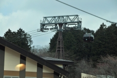 Cable car asending from Owaku-dani Valley