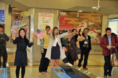 Last Goodbye with friends from Fuji City at the bullet train station An incredible celebration for 25 years Sister Cities