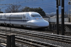 Japan's high speed bullet train Shinkansen Train.