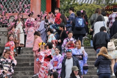 Many school graduates flock to the Temple to have their photos taken