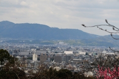 View of the city of Kyoto. Kyoto was formerly the Imperial Capital of Japan for more than one thousand years. The Imperial Capital was moved to Tokyo in 1868 after devastating fires a few years before. Today Kyoto has a population of over 1.5 million.