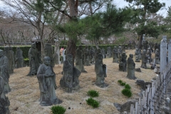 This is the front of a Japanese restaurant on our last night in the Kyoto area. Amazing how life like each statue is.