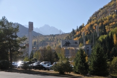 Another photo of the exterior of the stadium.
