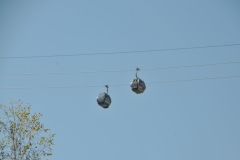 Gondolas over head.