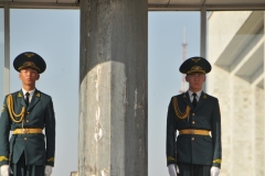 The guard is changed every day, on the hour, from 7:00 a.m. until 6:00 p.m.