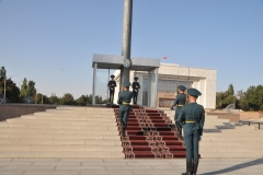 The exchange of soldiers at the guard house.