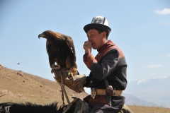 Our translator Artem is translating for us what our friend is telling us about the Eagle and training involved.