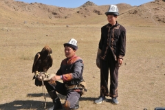 Father and son, the next generation learning about Eagles hunting.