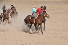 Much of the game revolves around a face-off scenario where a player from one team defends the goat and the player from the other team attempts to grab it off the ground.