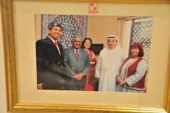 Tareg Rajab in the grey suit and wife Jehan. They traveled the Islamic world and beyond to Central and South East Asia and the Far East collecting artifacts over 50 years