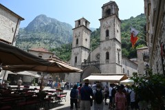 During our walking tour we see the Cathedral of Saint Tryphon.  Consecrated in 1166, this place of worship was built upon the ruins of an ancient 9th-century temple dedicated to the town's patron saint, offering a glimpse into Kotor's past as a bustling mid evil seaport. Wandering through the old city you have the feeling you are in an old mid evil town. 