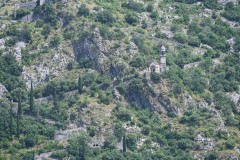 The Church of our Lady of Remedy is situated along the steep, winding fortification path that leads from Kotor's Old Town up to St. John's Fortress, San Giovanni. The ascent involves over 1,300 steps, though you will pass the church long before reaching the fortress at the very top.  According to tradition, it was constructed to ask for protection against the plague.