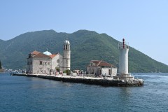 Our lady of the Rocks with its own light house at the point of the island. 