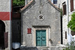 Another church, on the bay in Perast is St. Mark’s, built in 1760 by the master architect Matija Štukanovic. Unique among the churches of Perast. He created it as a private church and mausoleum for his family.