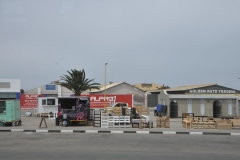 Local businesses as we drove into town.  All modern and new.