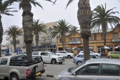 The downtown seemed busy with cars and people in all directions. After Namibian independence from South Africa in 1990 many street names were changed from their original German, or in some cases, Afrikaans names, to honor Namibians, predominantly Namibians of black heritage.