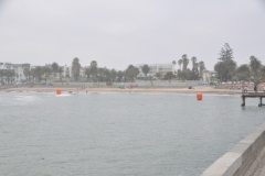 The buoys are placed in the beach area to warn swimmers not to go beyond as the water depth falls deeper in the area for those that are non swimmers. Warning buoys.