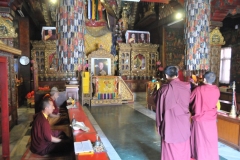 Inside the Bhuddhist temple across from the Stupa