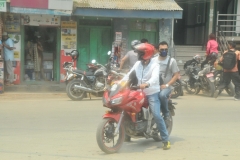 Polution within the city of Kathmandu is very bad. This is evident from the amount of face masks you see on the street with locals.