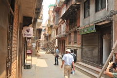 Walking through the narrow streets of Patan