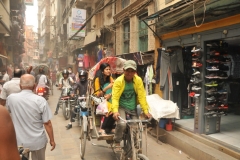 Kathmandu is a crowded and polluted city. Rickshaw is a great way to get around and enjoy the city and its sights, sounds and smells