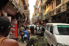 Even richshaw pullers have trouble with traffic jams in the narrow streets