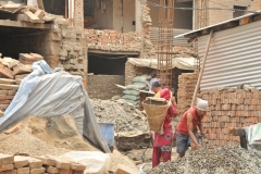 Rebuilding is slow as funding is still tied up with government red tape I was told.
