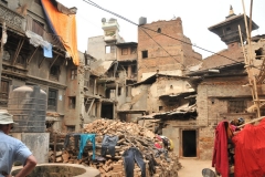 Every where you look you still see a lot of rubble
