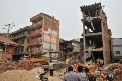What is left of former homes