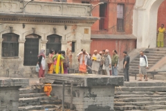 Cement slab is used for cremations of bodies of the Hindu Religion