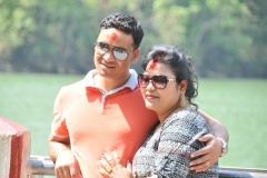 Couple after receiving a blessing at the Tal Baraki Temple