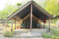 After landing on the banks of the Seti River to settle into our safari style camp surrounded by beautiful trees. Home sweet home. The name of the camp is Seti River Camp. No electricity or very little. Everything is basic and I love it.