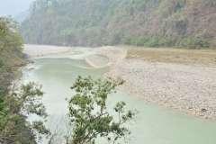 Seti River lazily winding through the canyons of the valley