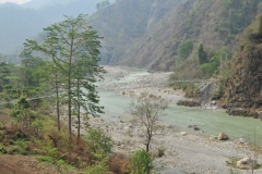 Seti River with a walking bridge across it