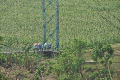 Children we saw walking for 2 hours crossing the bridge over the Seti river to school finally.