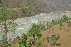 Looking at the Seti River from the village
