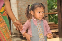 Young girl with her mother