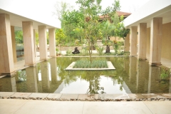 Reflecting pool in the lobby area of the hotel