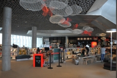 A very unique interior on several floors within the library.