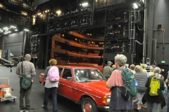 Remember the red car on the stage in a previous photo. Now you are looking up to where that photo was taken.