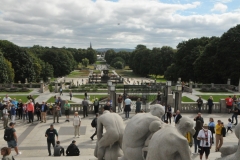 The park can be divided into 5 main units that are located along the 2,550 foot long main axis: The main gate, the bridge with the children’s playground, the fountain, the monolith plateau and the wheel of life.